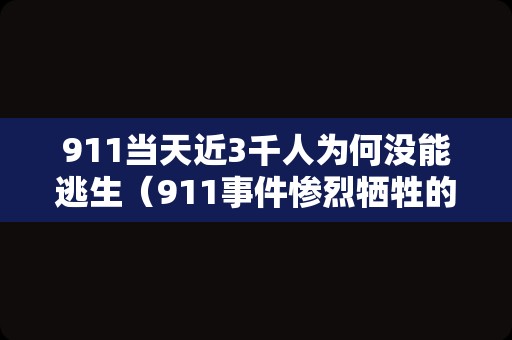 911当天近3千人为何没能逃生（911事件惨烈牺牲的人们）