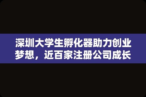 深圳大学生孵化器助力创业梦想，近百家注册公司成长迅速