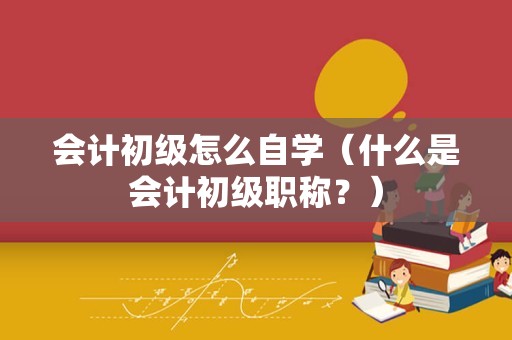 会计初级怎么自学（什么是会计初级职称？）