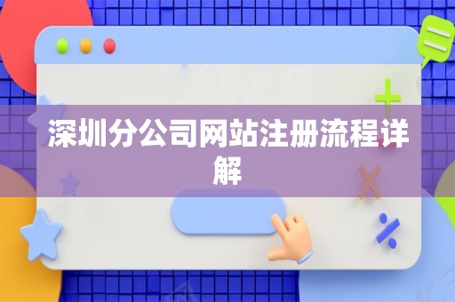深圳分公司网站注册流程详解