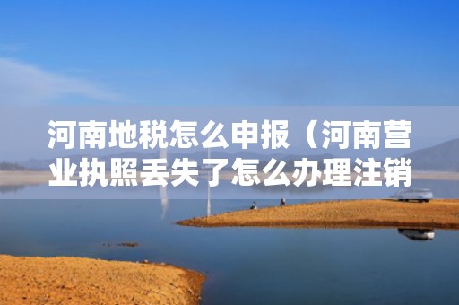 河南地税怎么申报（河南营业执照丢失了怎么办理注销？）